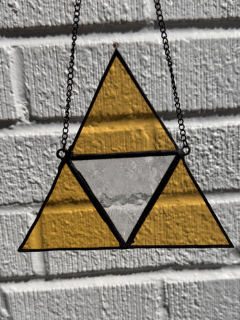 Triforce Handmade Stained Glass Suncatcher (5 Inch) - FREE SHIPPING