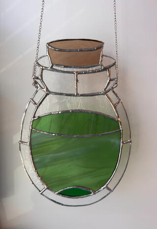 Zelda Health Potion Handmade Stained Glass Suncatcher (10 Inch) - FREE SHIPPING