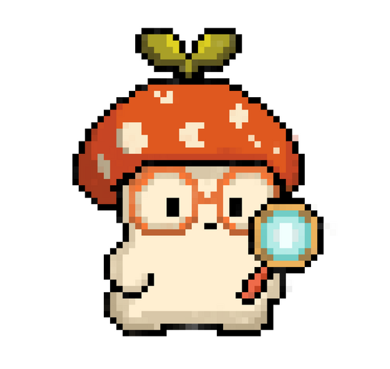 Nerd Mushroom Sproutling 1.5 Inch Enamel Pin