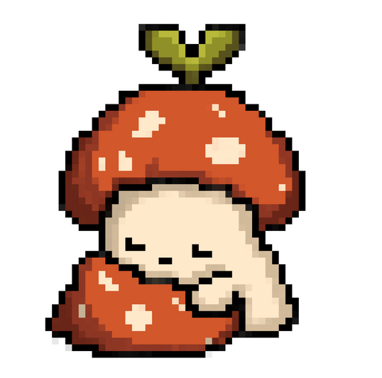 Sleepy Mushroom Sproutling 1.5 Inch Enamel Pin