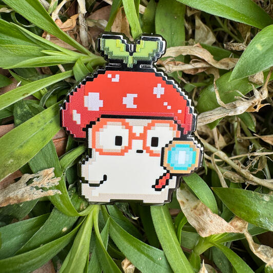 Nerd Mushroom Sproutling 1.5 Inch Enamel Pin