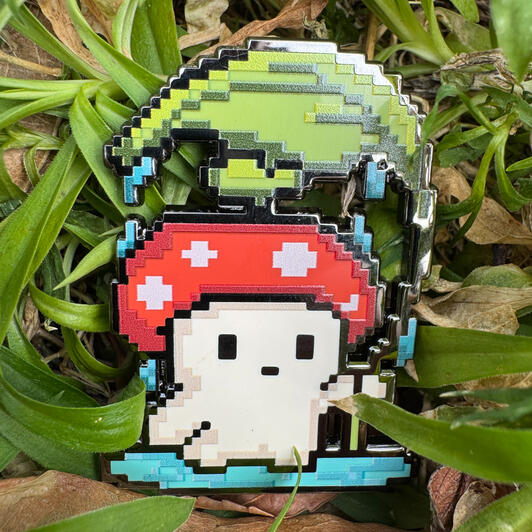 Sproutling with Leaf Umbrella 1.5 Inch Enamel Pin