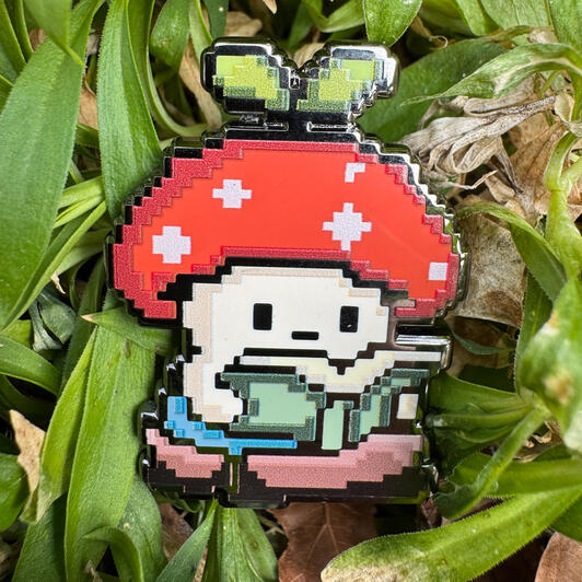 Reading Mushroom Sproutling 1.5" Hard Enamel Pin