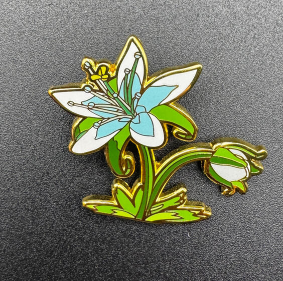 Silent Princess Flower 1.5" Hard Enamel Pin